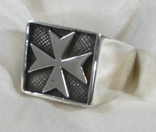 Anneau Croix de Malte Argent