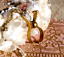 ANCIENNE PINCE à GANTS pour châtelaine en métal plaqué vers 1900