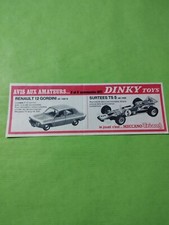 PUBLICITE DINKY TOYS VOITURE MINIATURE RENAULT 12 GORDINI SURTEE - 1971 - ( B5 )
