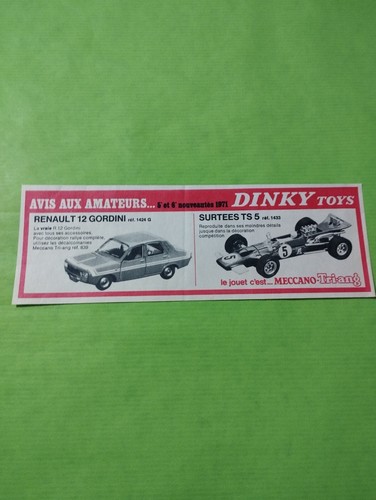 Publicite dinky toys voiture - dinky,