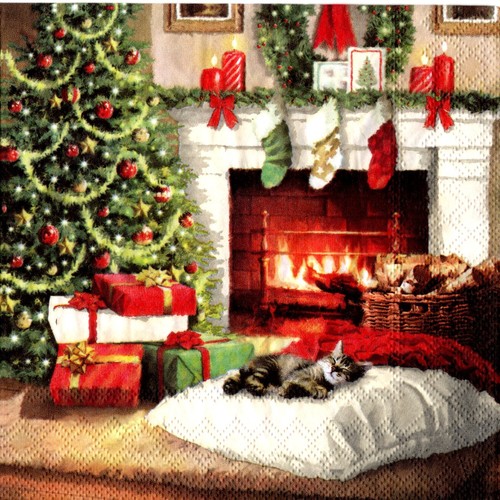 Serviettes papier noël - serviettes,