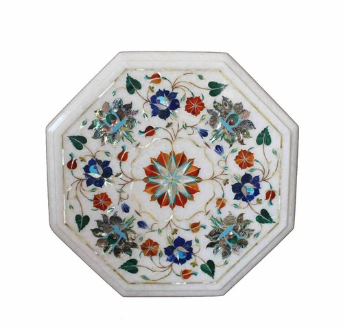White marble table top - white,