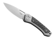TW.GYCF - COUTEAU LIONSTEEL TWAIN TITANIUM GRIS/FIBRE DE CARBONE