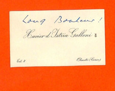 OLMETO ( 20 ) XAVIER D' ISTRIA GALLONI / CDV MANUSCRITE de 1928