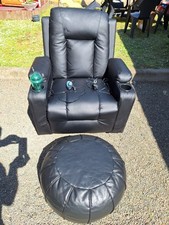 fauteuil releveur massant  simili cuir disponible en noir