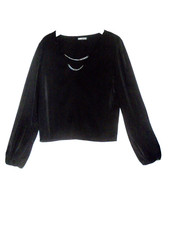 HAUT BLOUSE NOIR ML SHEIN
