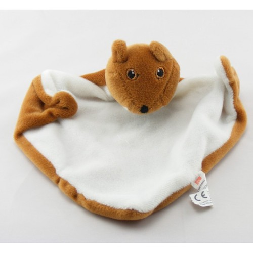Doudou plat écureuil blanc