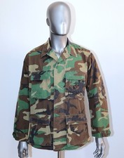 1980s US Marines Corps USMC Woodland Camouflage BDU Combat Jacket Small Reg