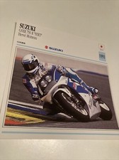 Suzuki GSXR750R SERT Hervé Moineau 1991 carte moto de collection Atlas Japon