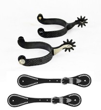 Éperons Western en Acier Noir