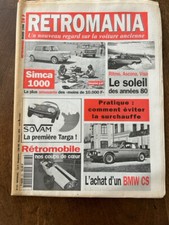 RETROMANIA 23 SIMCA 1000 1961 1978  SOVAM BMW 2.0 2.8 3.0 CS ASCONA CAB VISA CAB