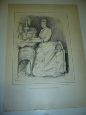 GRAVURE MADAME ADAM JULIETTE LAMBER 1900