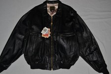 Veste cuir noire vintage - cuir,