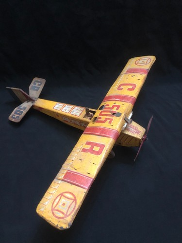 Jouet tôle litho ancien avion - tôle,