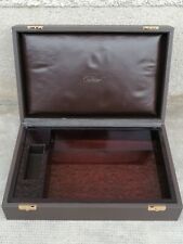 Coffret gainé cuir CARTIER montre ? Bijou box watch leather wood bois exotique