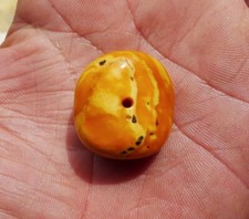 Perle AMBRE Collier Bijou Ancien Maroc Antique Butterscotch Berber Amber Bead