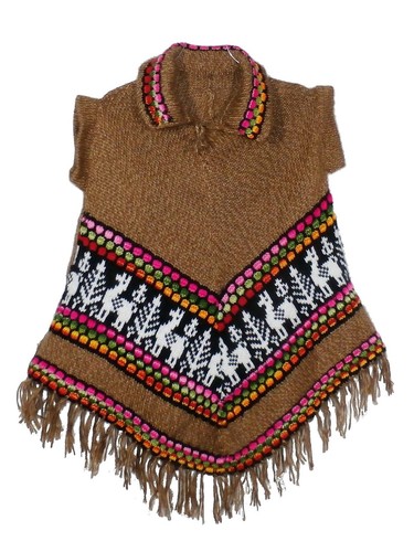 Poncho péruvien enfant laine