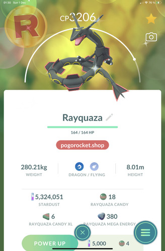 Shiny rayquaza dragon - shiny, ascent