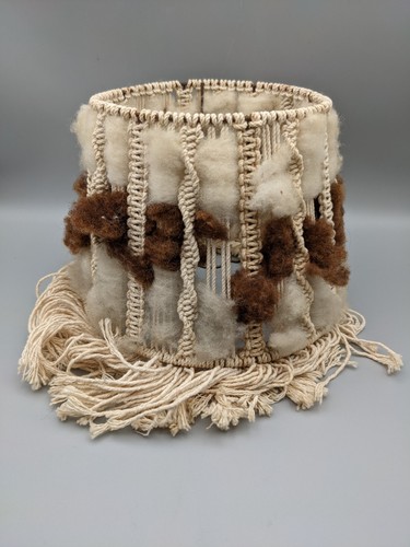 Ancien abat jour - ancien, macramé
