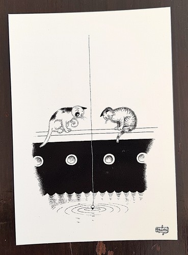 Dubout les chats - carte, postale