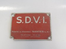 Plaque métallique Garage SDVI - Nantes (7x5cm)