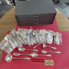 SET MENAGERE 127P CHRISTOFLE FRANCE ALBI  METAL ARGENTE TRÈS BEL ETAT N7