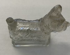 Vintage Clear Glass Scottie