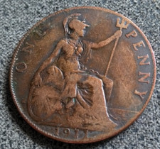 Monnaie Royaume-Uni 1 Penny 1911 Bronze KM:810  [2602]