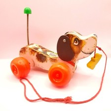 Petit Snoopy Fisher Price #693, jouet vintage à tirer pour chien des années...