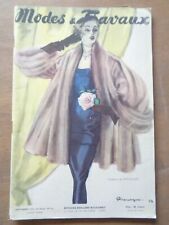 MODES ET TRAVAUX 1952 Revue mode Modèle vintage french fashion style magazine
