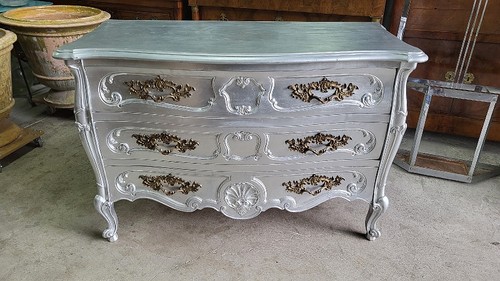 Commode style louis argente - louis,