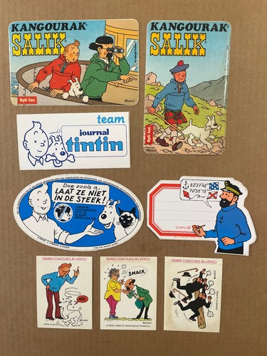 Tintin lot 8 autocollants - tintin,