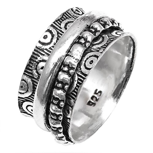 Bague toupie argent pour - en,