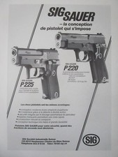 7/1979 PUB SIG SAUER P220 P225 PISTOLET ARMEE POLICE SUISSE ORIGINAL FRENCH AD