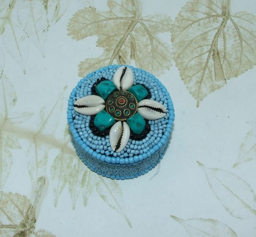 Petite boite ronde perles - boite,