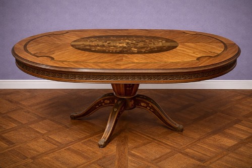 Table guéridon ovale - , ancienne