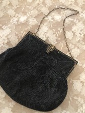 Antique Deco Beaded Black