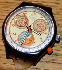 SWATCH 1993 1994 Watch MONTRE SUISSE swiss UHR SCO100 Dancing Feathers chrono