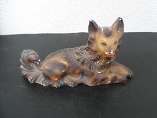CHIEN EN PLATRE STYLE ART DECO