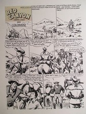 COLORADO (GOSSELIN)  PLANCHE ORIGINALE RED CANYON ARTIMA 1956 PAGE TITRE