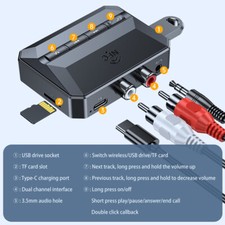 Récepteur Bluetooth 5.3 Pour Chaîne Stéréo Domestique Adaptateur Audio Rca /