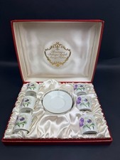 Coffret 6 tasses a cafe porcelaine Limoges Ancienne Fabrique Royale
