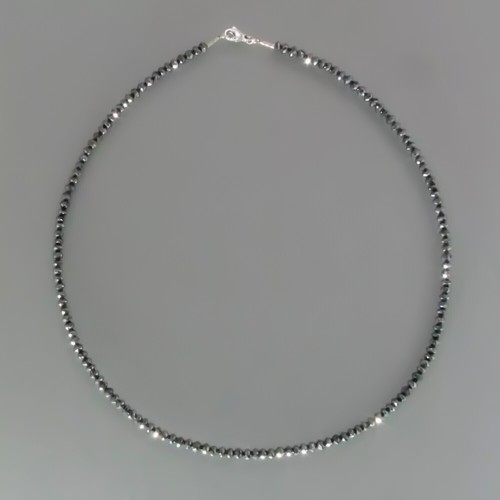 4mm natural black diamond - diamond, bead
