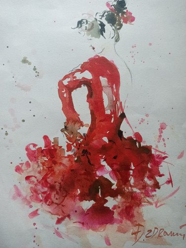 Peinture danseuse flamenco - peinture,