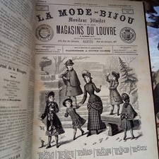 Magazine La mode bijou Magasin du Louvre 3 Sept 1882 - 19 août 1883 rare gravure