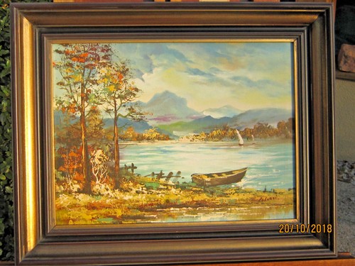 Tableau lac italien - tableau-lac,