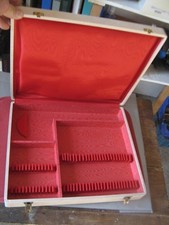 ++"542.7 "   COFFRET ECRIN VIDE POUR MENAGERE EN METAL ARGENTE DE 37  PIECES