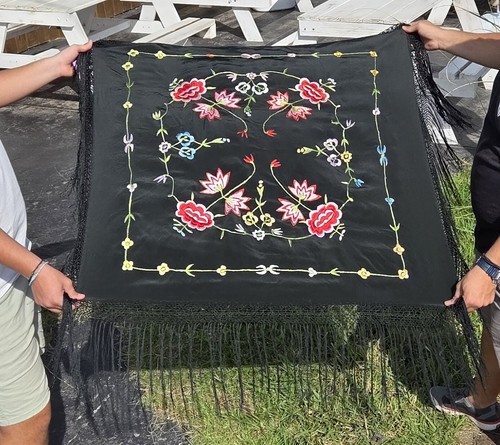 Black manila manton - manila, shawl