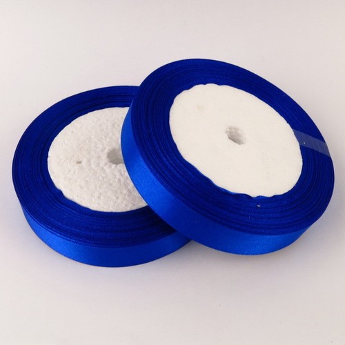 Rouleau ruban satin bleu - 1,