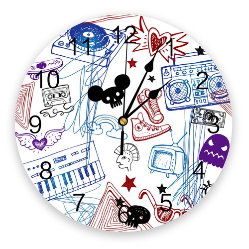 Horloge murale design graffiti
